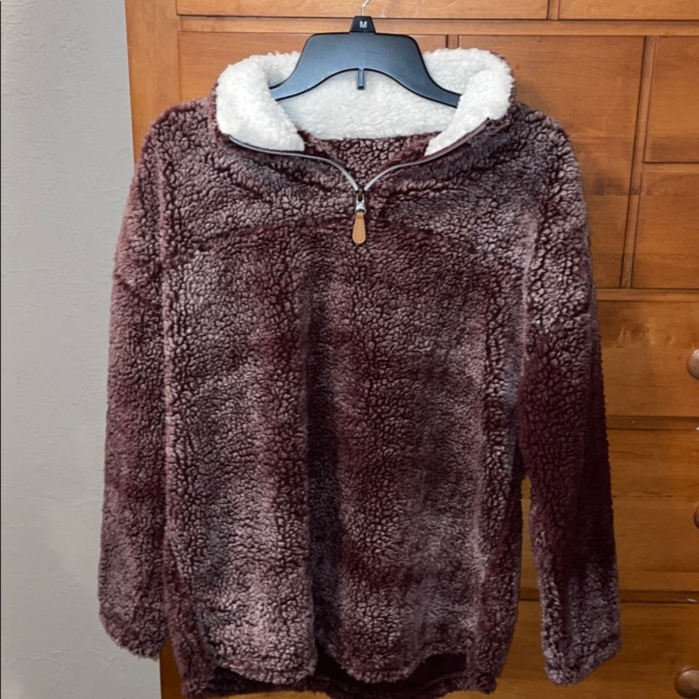 SUPER SOFT Sherpa 1/4 zip pullover sweatshirt